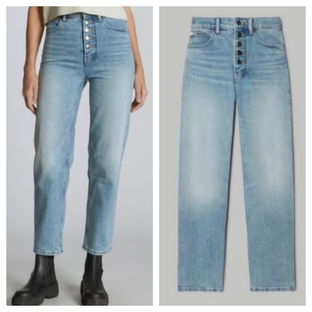 Everlane The Way High Jean Light Wash Button Fly Size 32 Regular